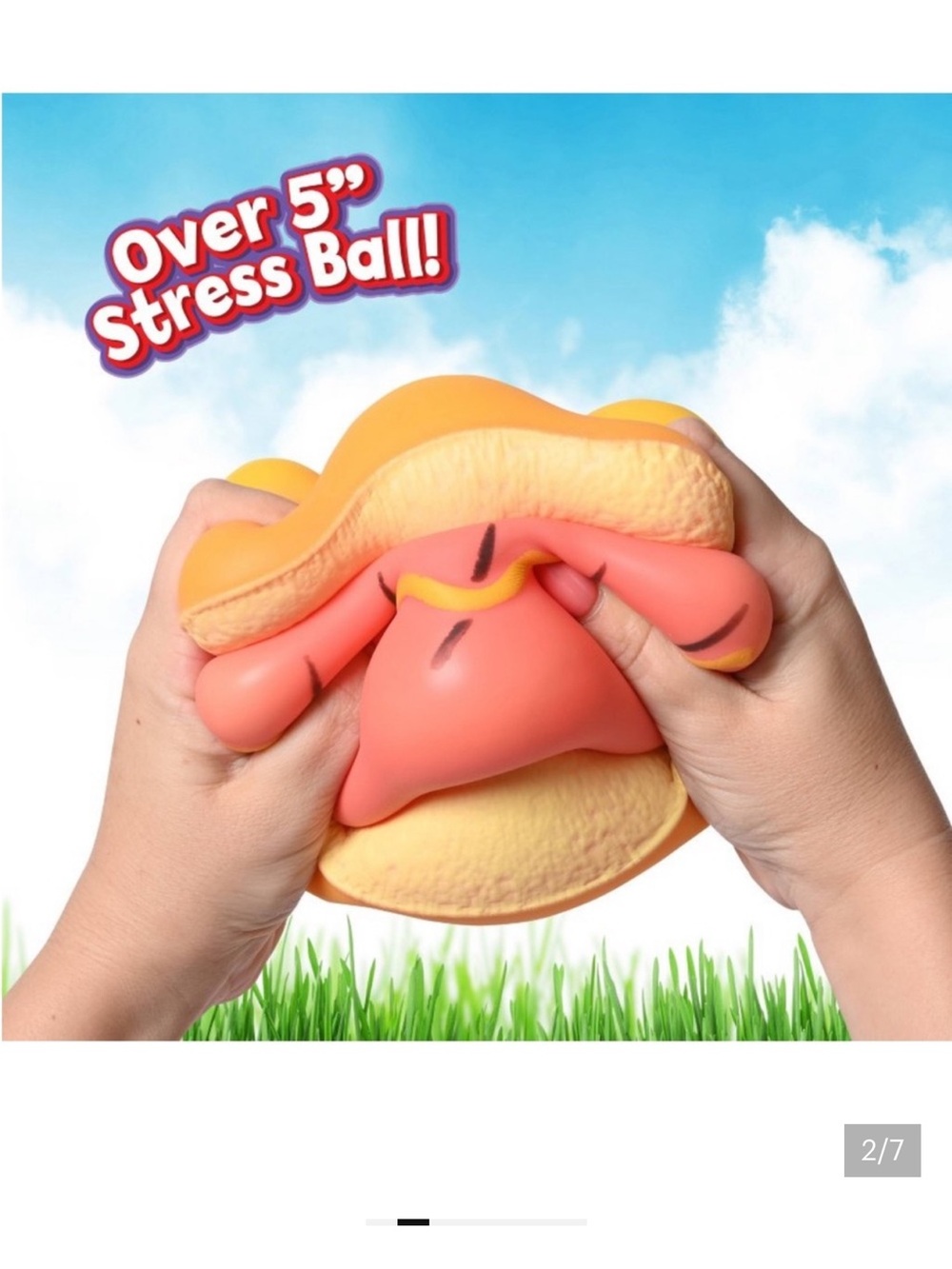 Last one! Sunny Days Hot Dog Squishy Jumbo Fidget Squeezy NWT - Picture 4 of 5